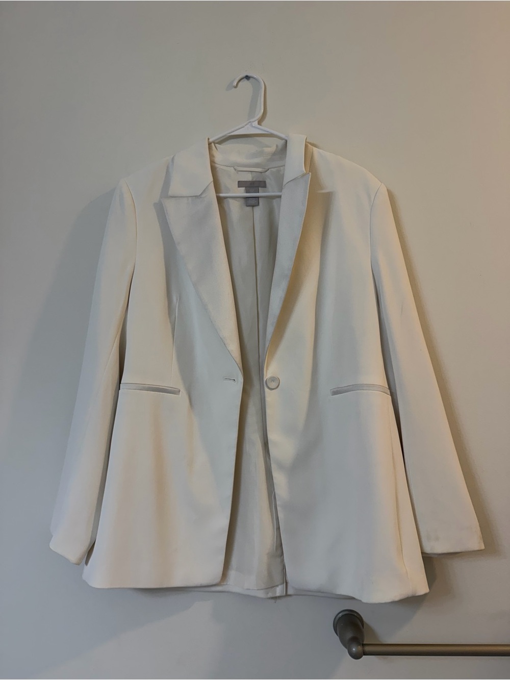 H&M Cream Single-Button Blazer Jacket